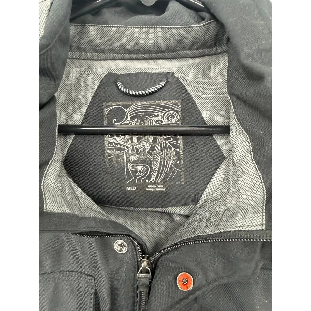Prana M65 Olive Green Waterproof Jacket Hooded Mens M Rain Pockets - Picture 3 of 8